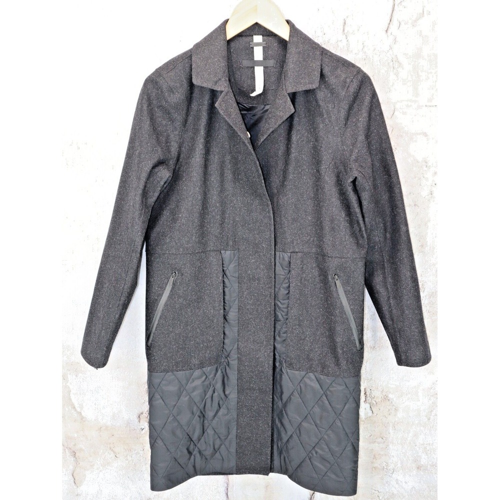 Lululemon Jacket Womens‎ 4 Black Roam Far Wool Peacoat Primaloft Tech NWOT